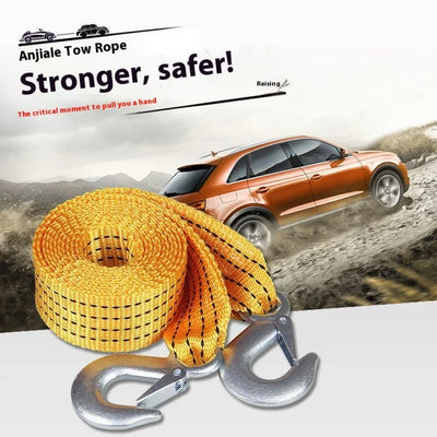 Car Trailer Rope Rescue Rope Eagle Hook Nylon Traction Rope Strong Thickened Durable 3m 4m 5m Double Trailer With Suv Motorcycle