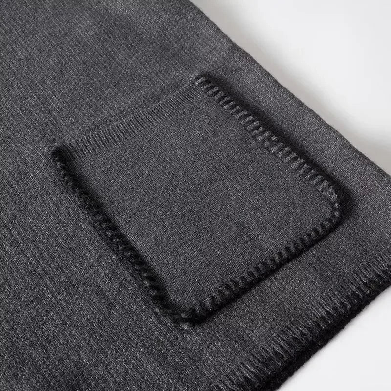 Grey Cropped Sweaters For Women Autumn Winter Knitted Sweater Woman Long Sleeve V Neck Knit Top Pullover Short Sweaters