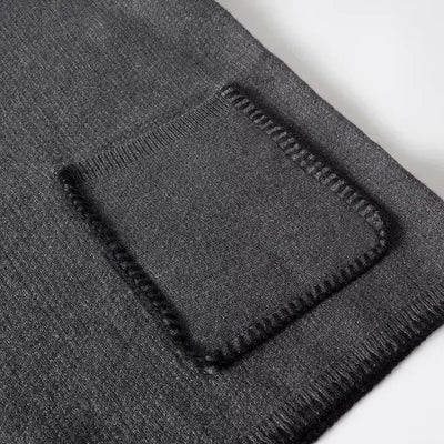 Grey Cropped Sweaters For Women Autumn Winter Knitted Sweater Woman Long Sleeve V Neck Knit Top Pullover Short Sweaters