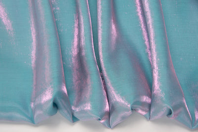 Colorful Gradient Reflective Fabric By The Meter for Dress Shirt Hanfu Handmade DIY Sewing Mermaid Texture Cloth Smooth Pink