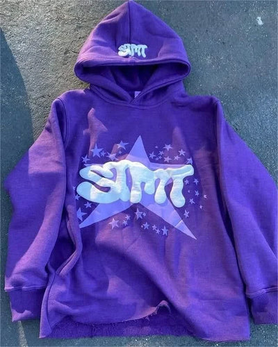 Y2K Letter Printed Hoodies Women Autumn Winter Harajuku Zip Up Hooded Sweatshirt Men Gothic Hip Hop Oversized Jackets Streetwear