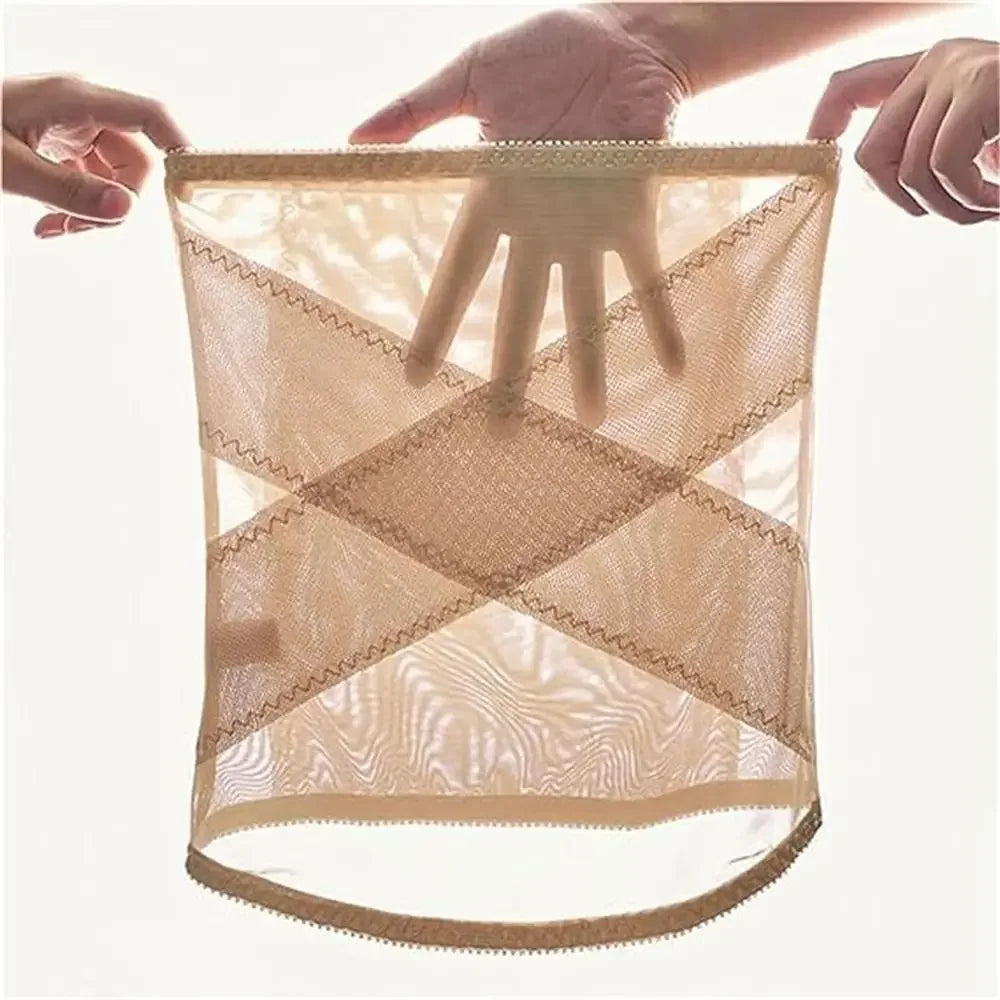 Invisible Waist Shaping High Elastic Cross Mesh Girdle Breathable for Women Light Slow Pressure Strap Reductive Slimming Belt