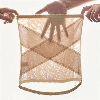 Invisible Waist Shaping High Elastic Cross Mesh Girdle Breathable for Women Light Slow Pressure Strap Reductive Slimming Belt