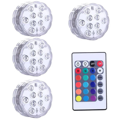 Submersible Led Lights With Remote Battery Operated Underwater Pond Bathtub Hot Tub Spa Swimming Pool Fountain Vases Fish Tank
