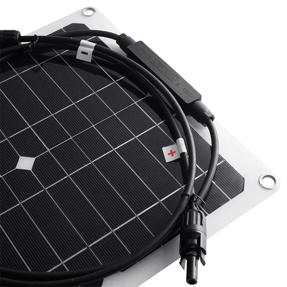 Portable 2500W Solar Panel Kit for Camping - Camper Accessories with 5V1.5A USB, Compact Solar Kit with 10A - 100A Controller