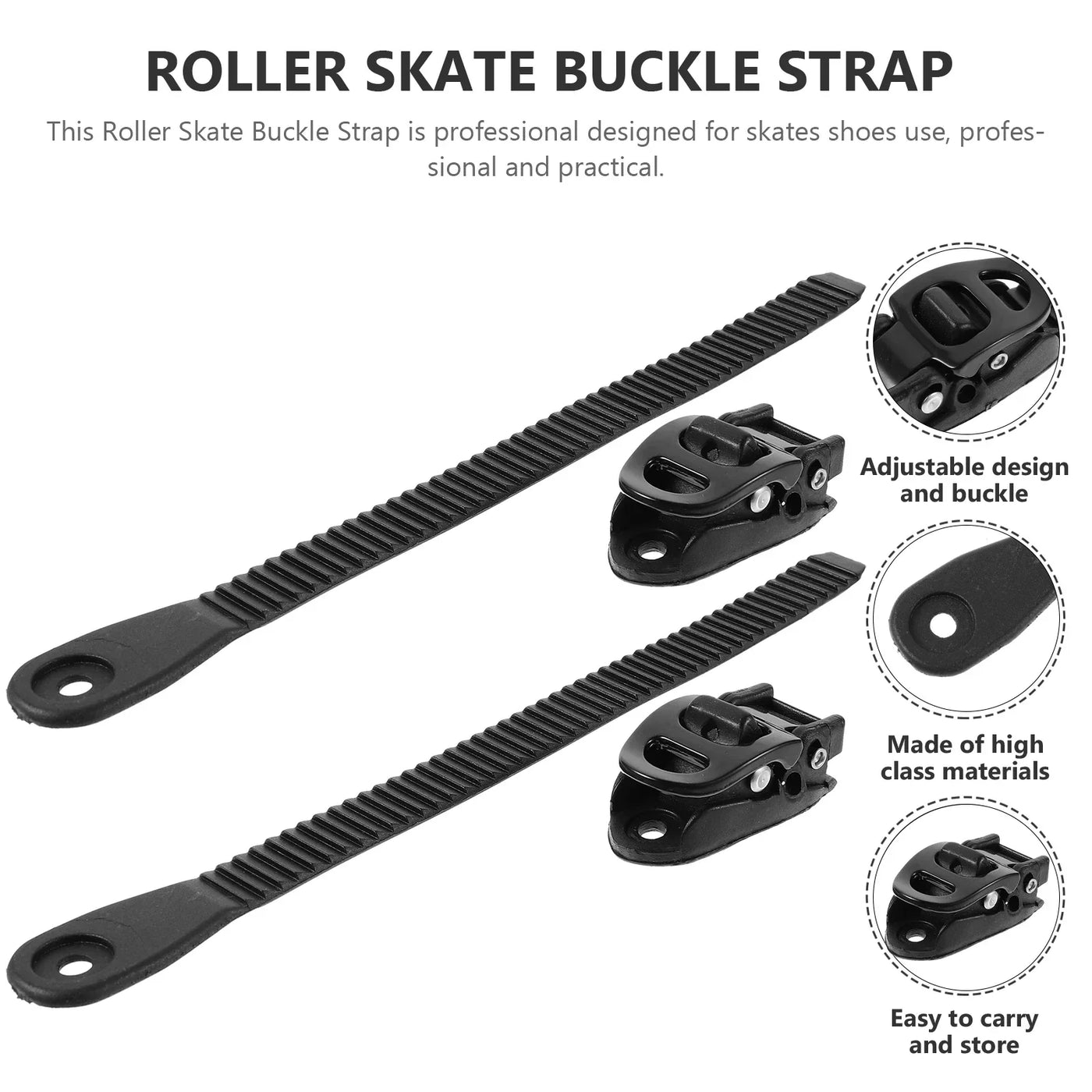 2 Sets Shoe Laces Professional Buckle Straps Adjust Roller Skate Shoes Ice Skates Fixing Skating Roller Accessories