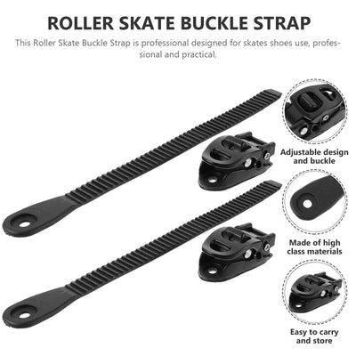 2 Sets Shoe Laces Professional Buckle Straps Adjust Roller Skate Shoes Ice Skates Fixing Skating Roller Accessories