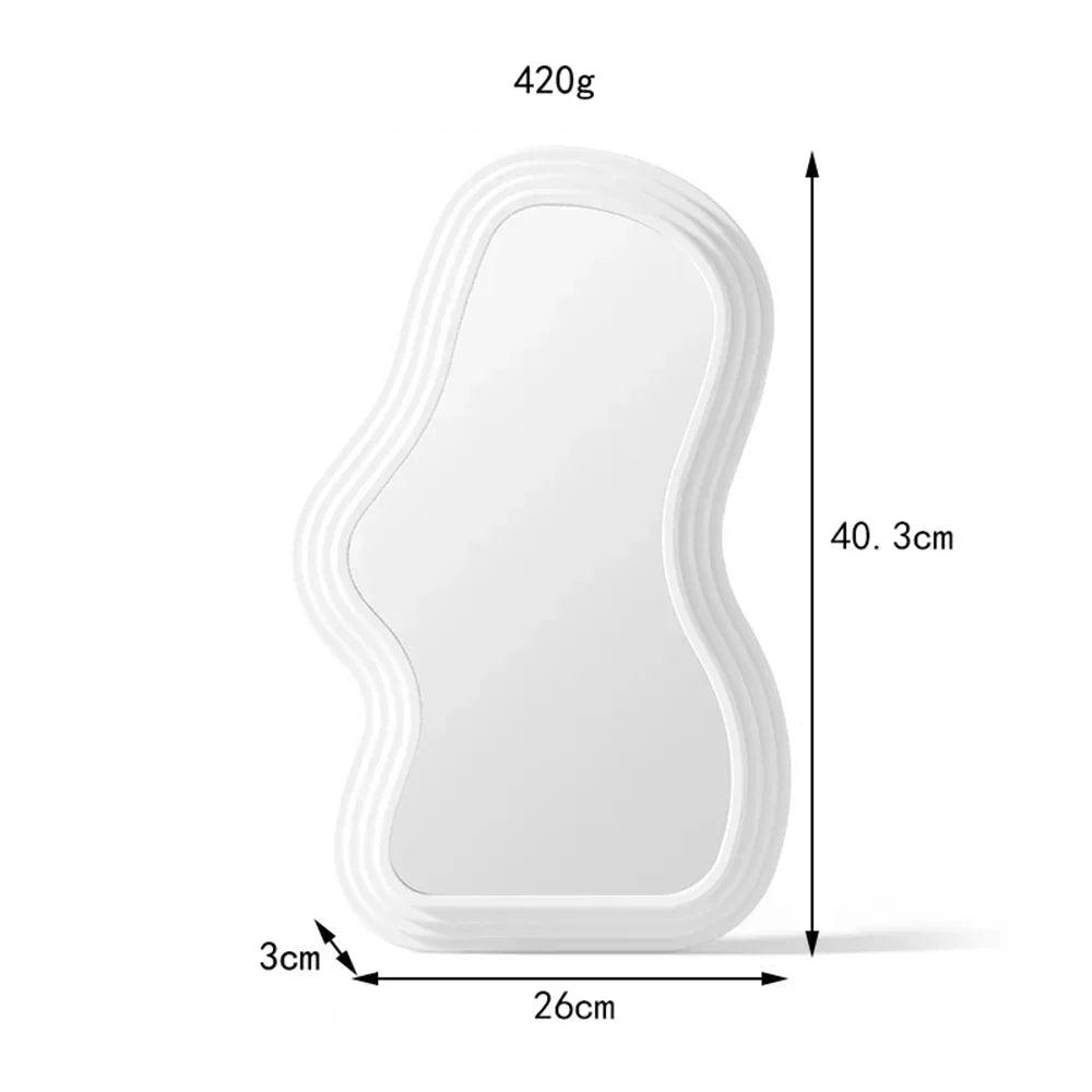 Irregular wall mirror for bedroom bathroom kawaii makeup house decoration living room home decor wholesale 1pc