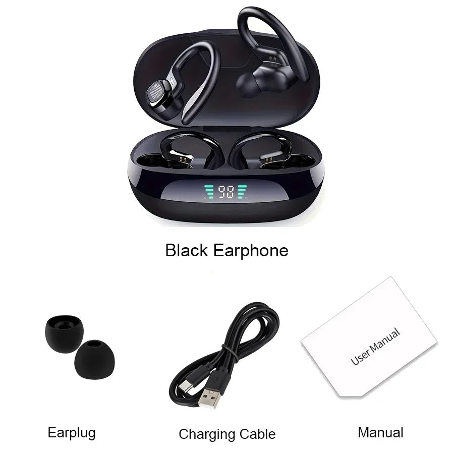 Original Wireless Earphones Ture Wireless Earbuds Ear Hook Sports HiFI Stereo Waterproof Headset With Mic TWS Headphone