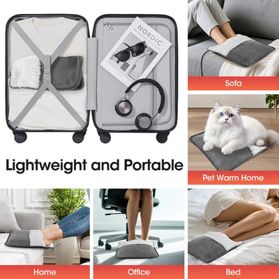 Electric Foot Heating Pad Soft Plush Washable Feet Warmer Heater Household Foot Warming Mat Home Office Bedroom Heating Blanket