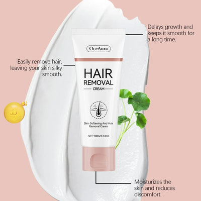 Painless Hair Removal Cream for Women Men Inhibition Hair Growth Moisturizer Body Back Legs Underarm Depilatory Cream with Brush