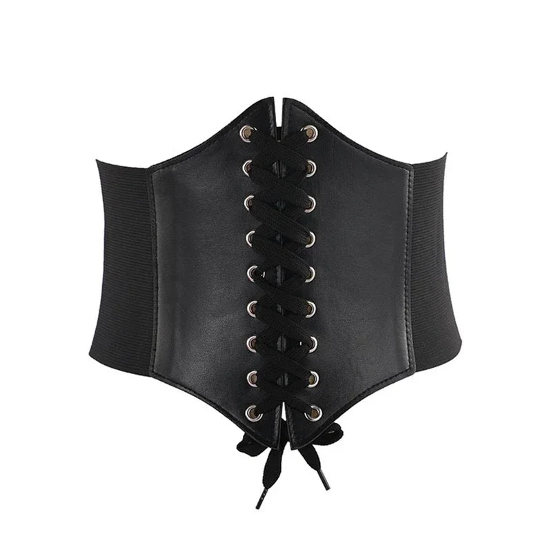Women's Corset Body Shapewear Sexy Wide Leather Belt Cummerbunds Strap Belts for Women High Waist Slimming Corsets and Bustiers