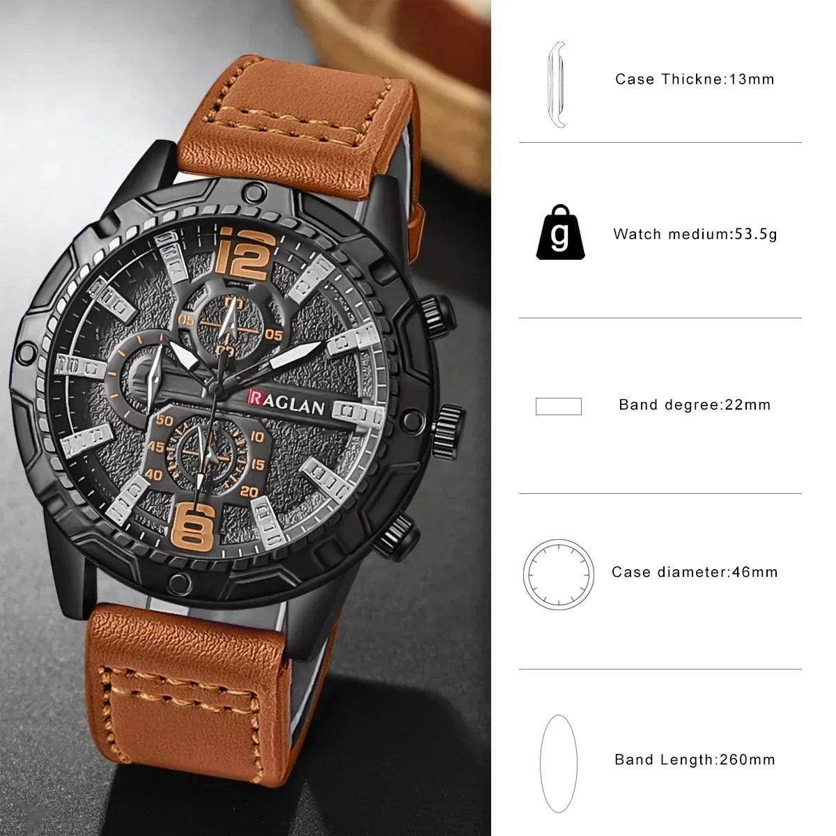 Top brand watch for men fashion watches leather strap clock man wristwatch gift relogio masculino reloj hombres