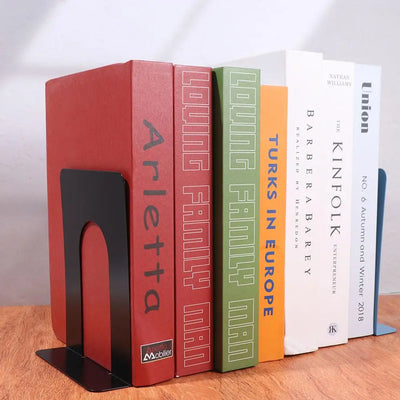 Desktop Organizer L-shaped Desk Bookends Durable INS Iron Book Stand Simple Display Book Support Rack Minimalism
