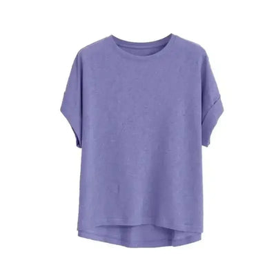 Women's Linen Round Neck Transparent Tops