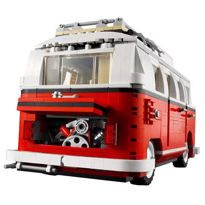 New camping car brick creative bus T1 model green mini picnic car educational building blocks boys and girls birthday gifts chil