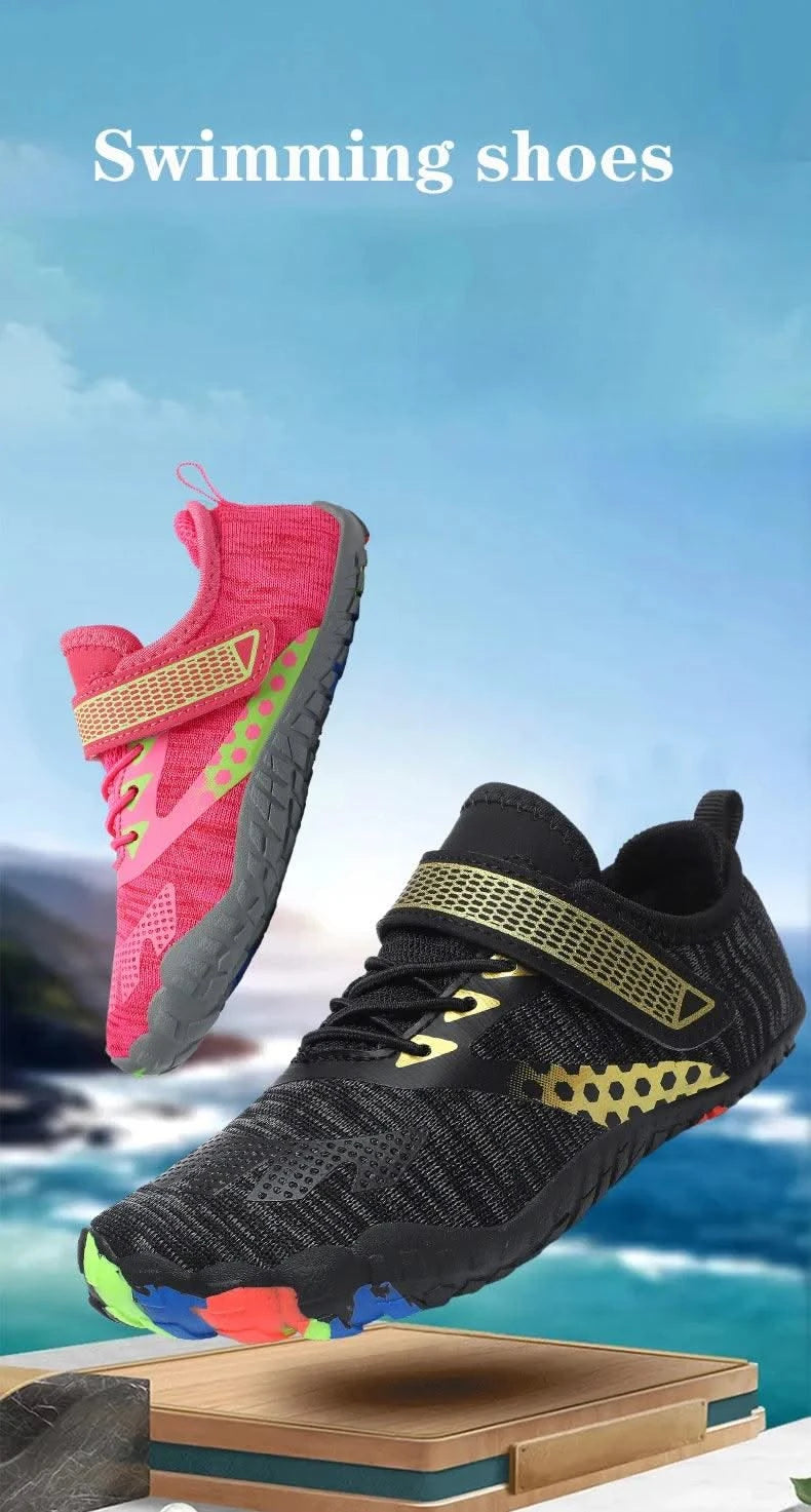 Children Quick-Drying Barefoot Shoes| Wide-Toed Lightweight Upstream Wading Shoes 24-38 | Boys Girls | Beach Diving, Boating |