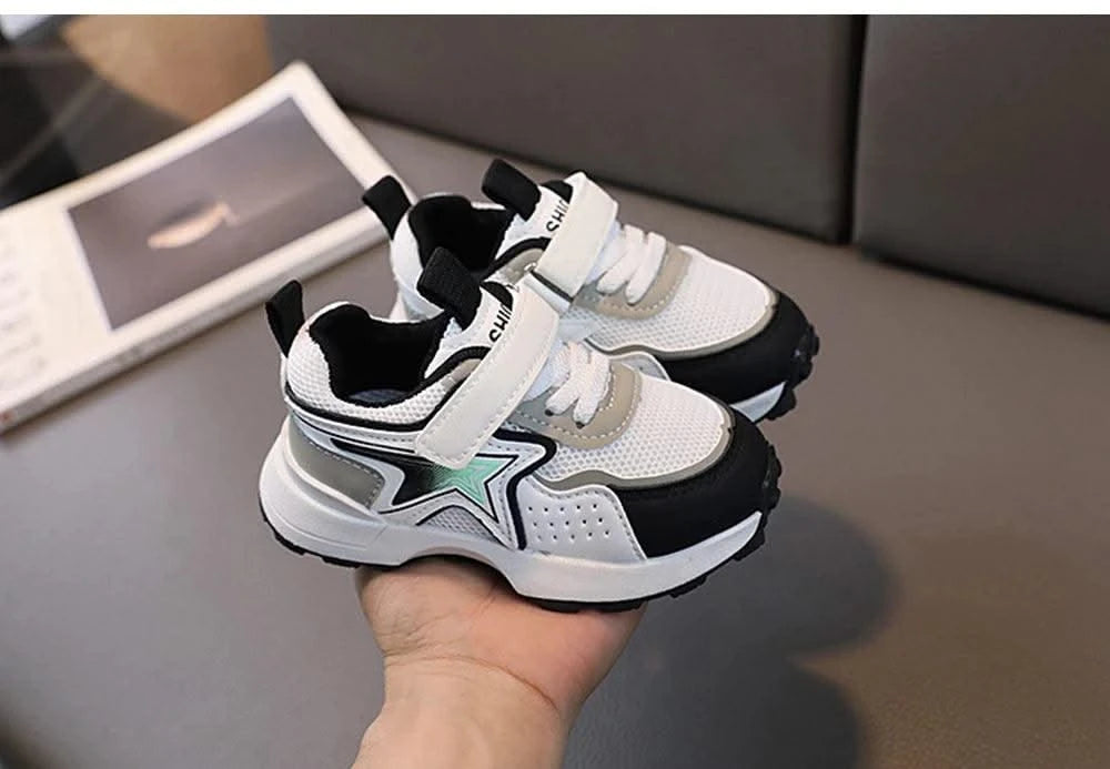 Kid's sports shoes for small and medium-sized children spring and autumn boys' sports shoes girls' mesh breathable running shoes