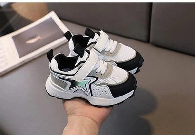 Kid's sports shoes for small and medium-sized children spring and autumn boys' sports shoes girls' mesh breathable running shoes