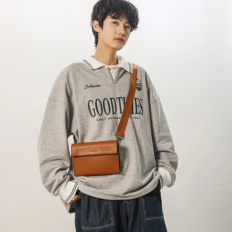 Designer Men Bag Fashion Shoulder Bag Business Briefcase Unisex Messenger Bags Vintage Leather Crossbody Bag Casual Man Handbags