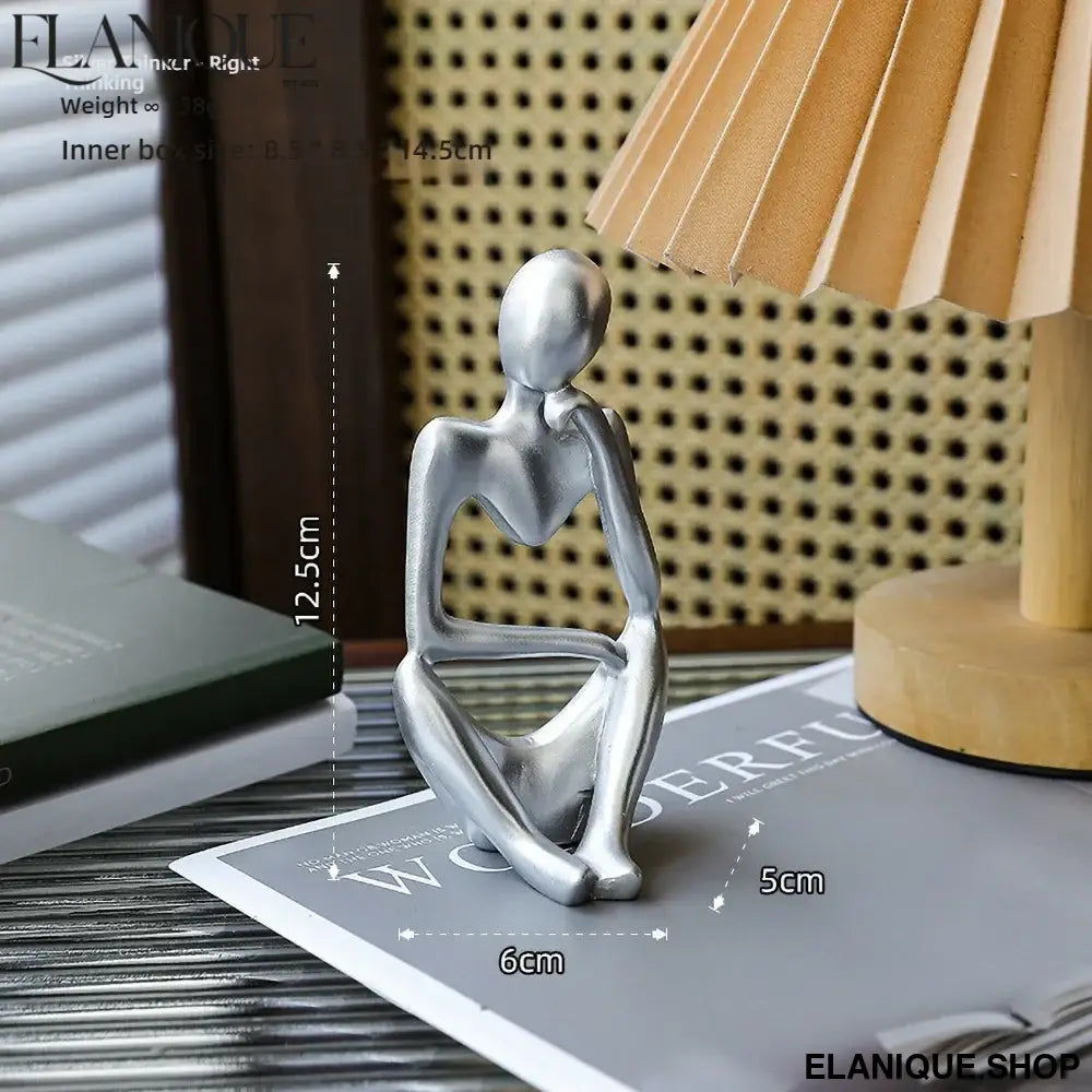 Modern Minimalist Resin Sculpture, Relaxed Character Statue Personalized Custom Name Home Desk Decor