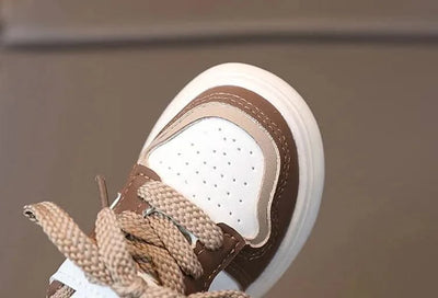 Children's Sports Shoes Girls 2025 Spring Autumn New Leather Shoes PU Leisure Soft Soled Boys Sneakers Baby Girl Casual Shoes