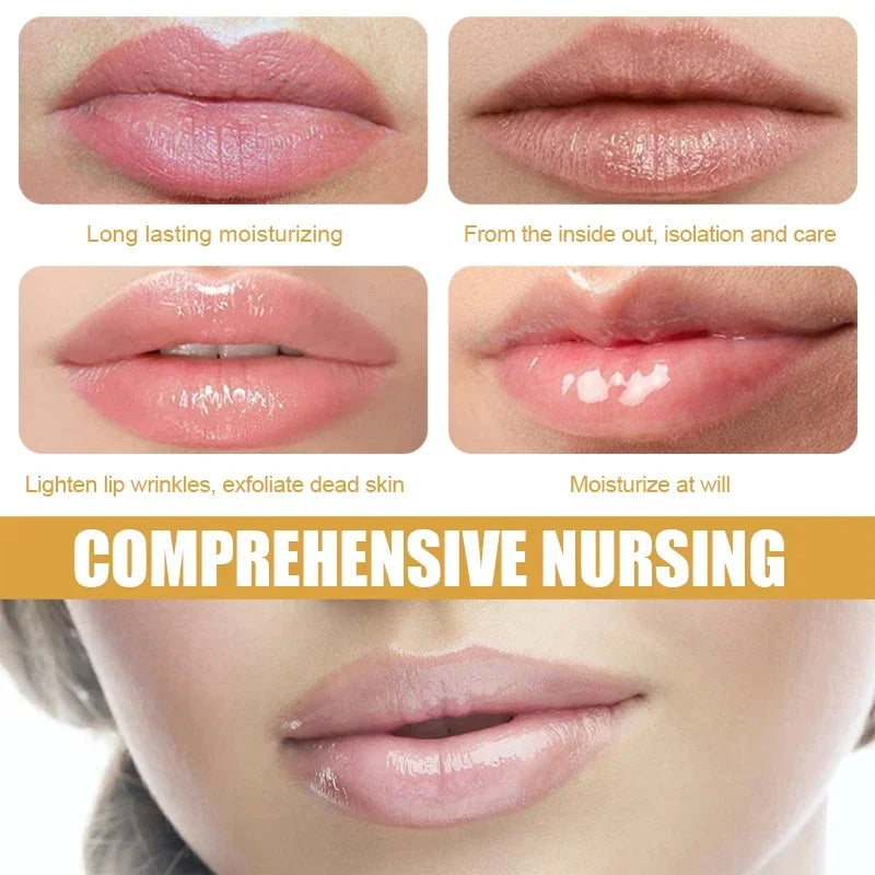 Lip Gloss Transparent Plumping Lip Oil Moisturizing Repairing Reduce Lip Fine Line Oil Brighten Enhance Lip Serum Cosmetics