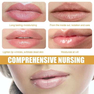 Lip Gloss Transparent Plumping Lip Oil Moisturizing Repairing Reduce Lip Fine Line Oil Brighten Enhance Lip Serum Cosmetics