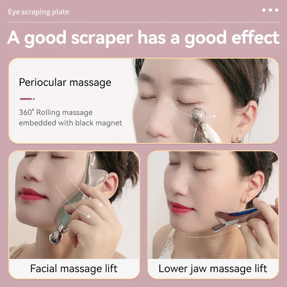 Roller Face Massager V-shape Face Lift Tools Firming Beauty Massage Body Anti-Aging Puffy Eyes Beauty Machine
