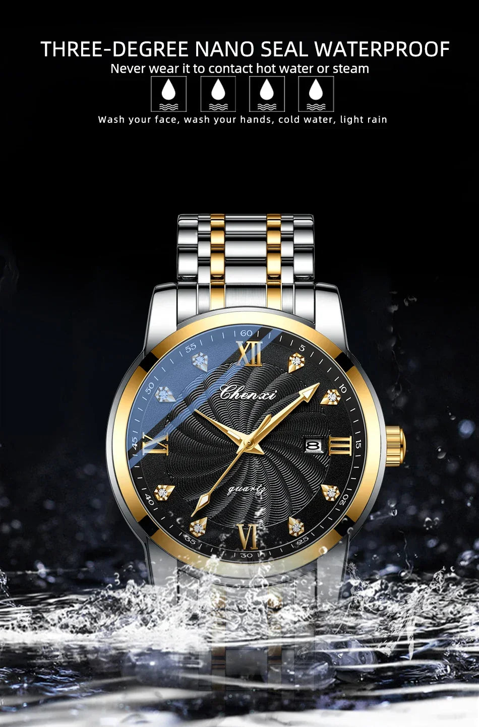 Top Brand Watches For Men High Quality See Through Skeleton Quartz Watch Stainless Steel Waterproof Wristwatch NEW Reloj Hombre