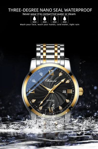 Top Brand Watches For Men High Quality See Through Skeleton Quartz Watch Stainless Steel Waterproof Wristwatch NEW Reloj Hombre