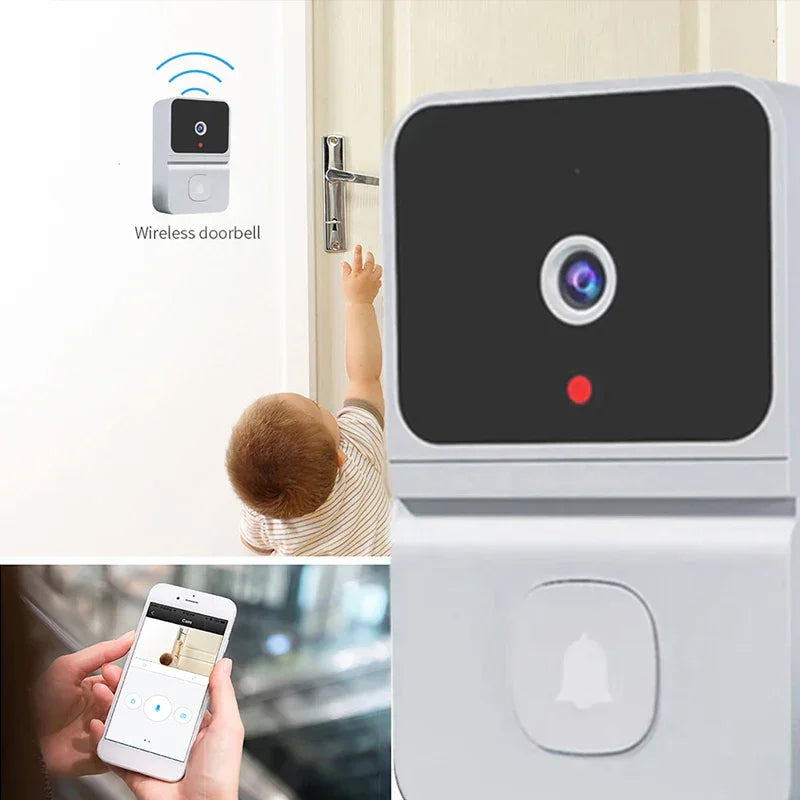 Wireless Doorbell WiFi Outdoor HD Camera Security Door Bell Two-way Audio Night Vision Video Intercom For Home Monitor Doorbell