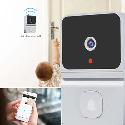 Wireless Doorbell WiFi Outdoor HD Camera Security Door Bell Two-way Audio Night Vision Video Intercom For Home Monitor Doorbell