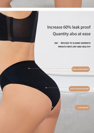 Menstrual Panties Women Underwear intimatePantsHighWaist Absorvent PadSeamless Super Absorbent Abundant  Flow BriefWithLeakProof