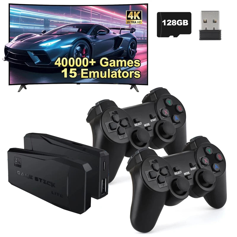 Video Games Console M8 GameStick Retro Handheld Game Player 2.4G Dual 40000 game Wireless Controller For Dropshiopping Xmas Gift
