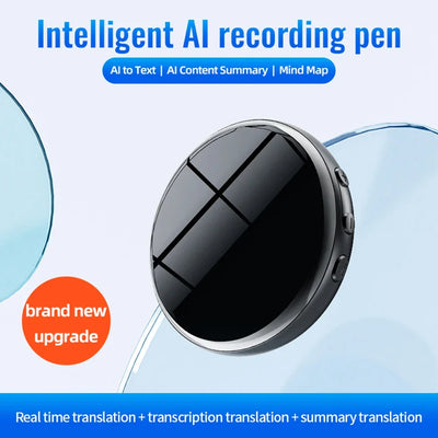 Digital Voice Control Recorder HD Noise Reduction Voice Activated Recorder with Real-Time Transcription & Translation Device