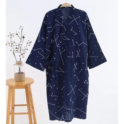 Bathrobe Men Shower Spring and Summer Cotton