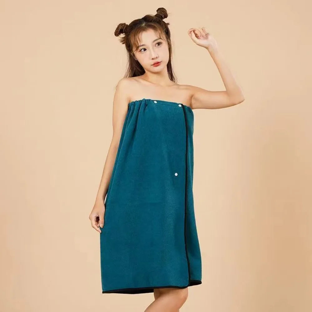 Swimming Bathrobe Microfiber Lady Bathrobe Cartoon Thickened Bath Skirt Comfortable Quick-drying Wrap Shower Skirt Summer