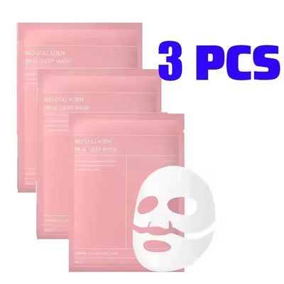 Bio Collagen Brightening Mask Deep Hydrating Shrink Pores Overnight Mask Gentle Moisturizing Refreshing Women Facial Skin Care