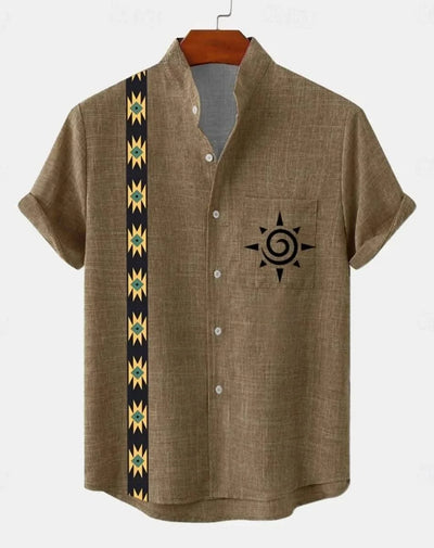 Men's New Linen Hawaiian Shirt 3D Fashion Short Sleeve Casual Urban Trend Summer Comfort Vacation