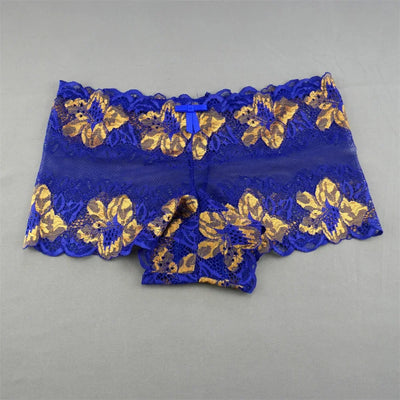New 2023 Transparent Underwear Women Sexy Lace Panties Women Bikini Bottom Boyshorts Hollow Out Ladies Floral Boxers M-XXL