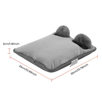 Heating Foot Warmer Massage Pad Super Soft Plush Electric Foot Warming Device for Winter Timing Home Office 4 Levels Temperature