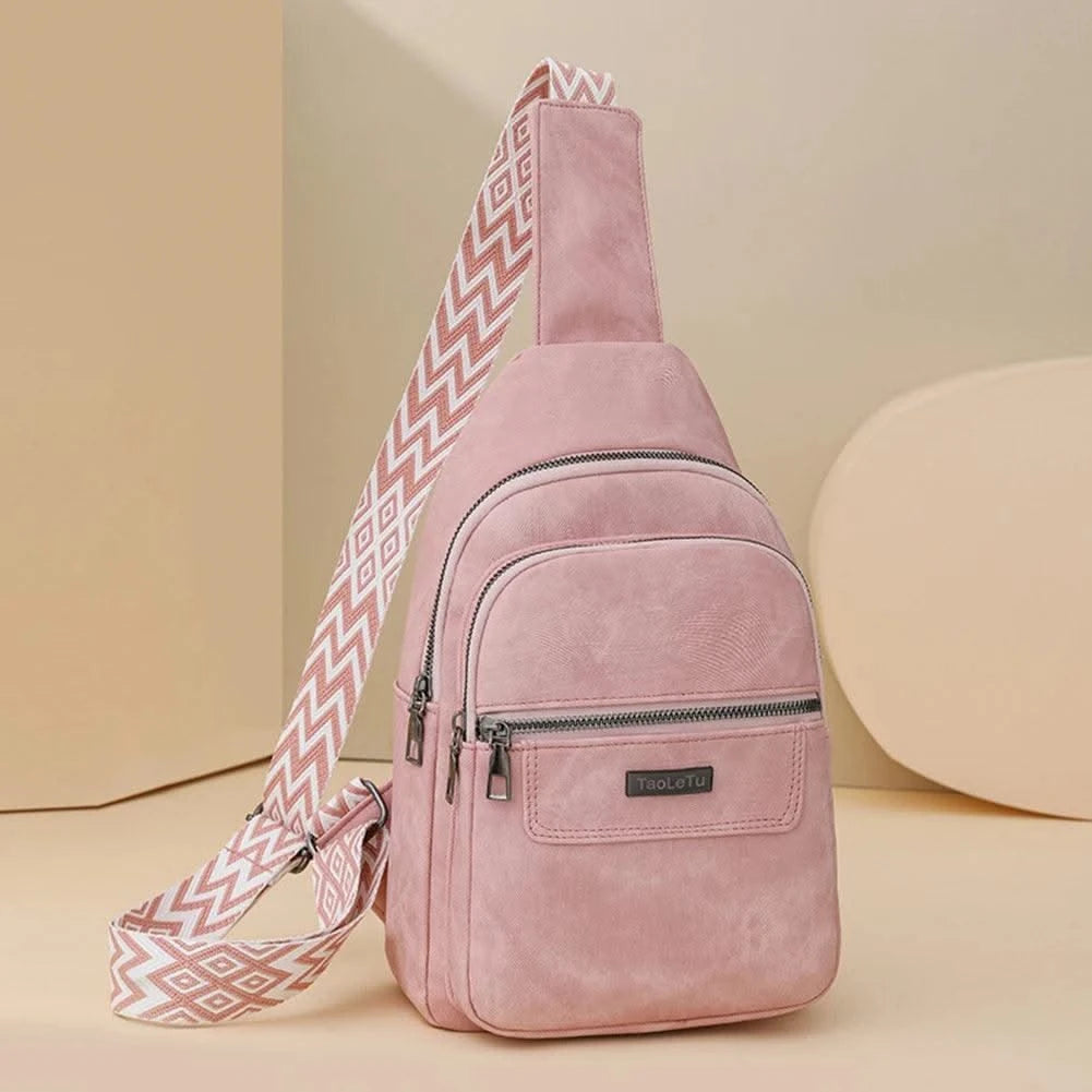 Women Men PU Leather Shoulder Bag Fashion Sling Crossbody Bag