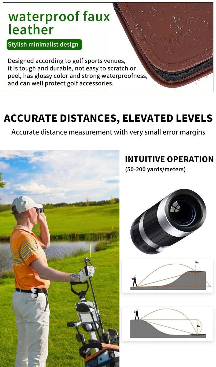 Caiton Golf Accessories Set with Hi-End Case, Golf Balls, Rangefinder, Golf Tees, Brush, Scorer,Golf Gifts for Men and Women