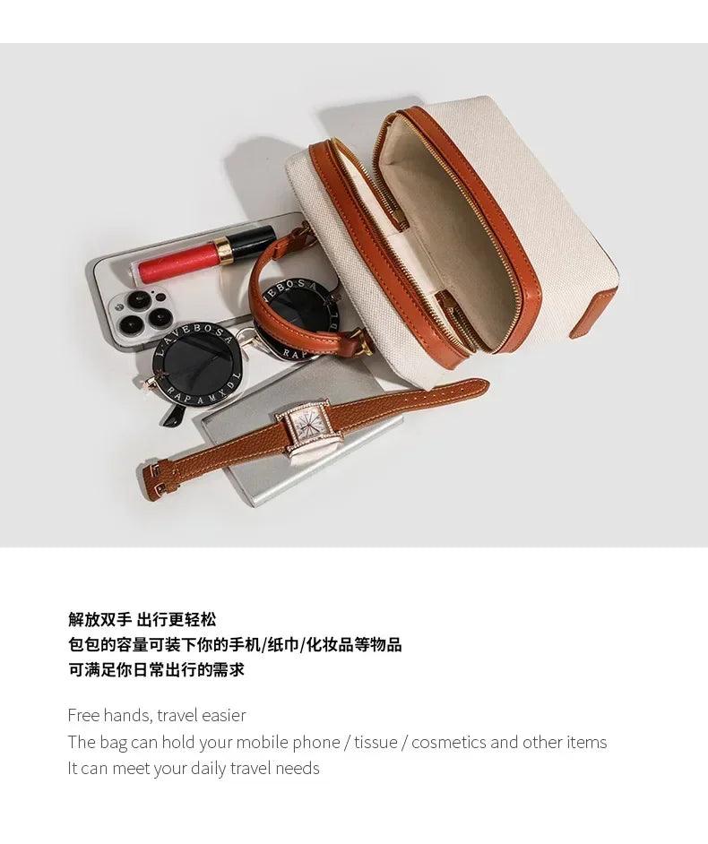 Fashion box women handbags designer thick canvas shoulder crossbody bags casual spring and summer small purses 2024