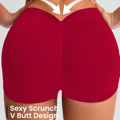 Women's Seamless Three Point Shorts High Waisted Butt Lifting Shorts Stretch Gym Running Quick Dry Fitness Workout Summer