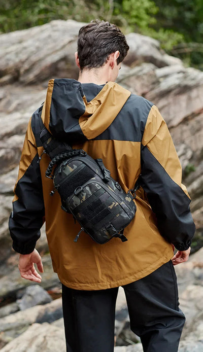 Men's Camping Chest Bag Tactical Sports Shoulder Outdoor Fanny Pack Hiking Climbing Cycling Fishing MOLLE System Sling Bags