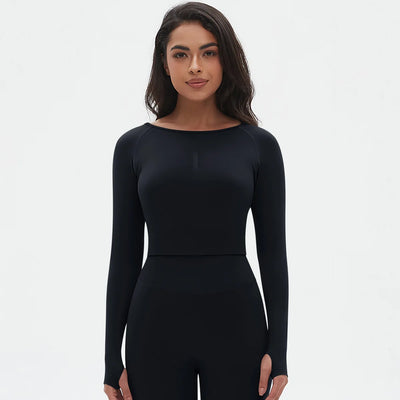 Seamless Long Sleeve Workout Tops for Women