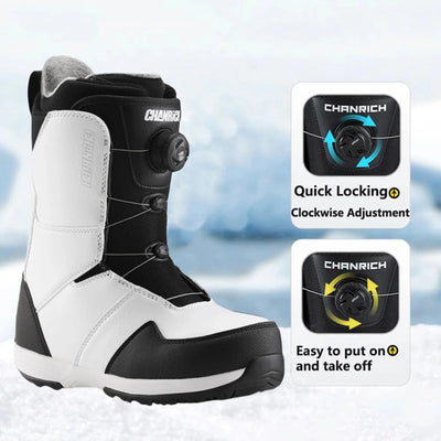 1 Pair Men's Professional Ski Shoes SkiING Enthusiasts Snow Boots Ultimate Grip Unparalleled Comfort High Performance Footwears