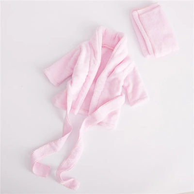 Newborn Photography Bathrobe Baby Bathing Pajamas Photo Studio Photography Clothing Baby Thickened Coral Velvet Bathrobe Pajamas